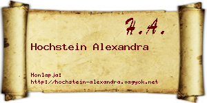 Hochstein Alexandra névjegykártya