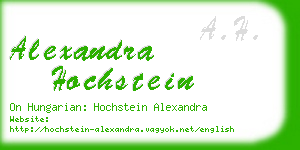 alexandra hochstein business card